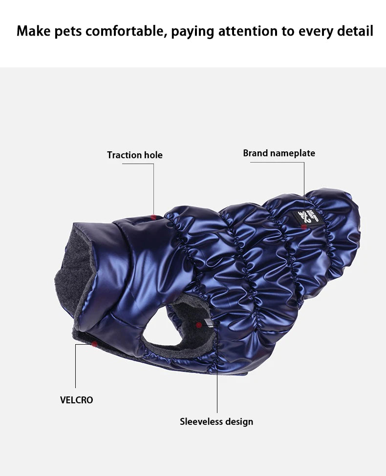 Winter Down Dog Jacket – Windproof Padded Coat for Small & Medium Dogs