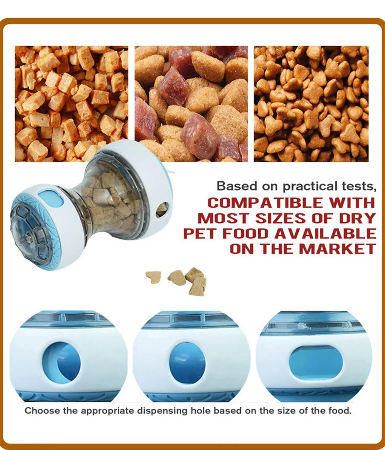 Interactive Treat Dispensing Ball – Adjustable Food Dispenser Toy for Dogs & Cats