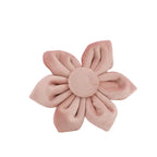 Pale Pink Velvet Dog Collar Leash and Harness Set