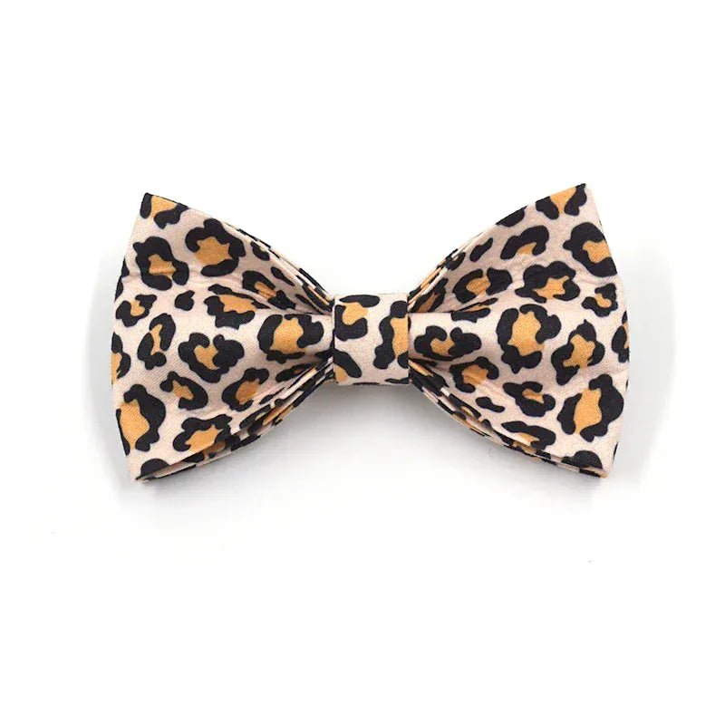 DDPaws Bowtie / XS Brown Leopard Velvet Set