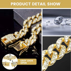 Diamond Cuban Chain Dog Collar – Luxury Pet Jewelry with Secure Buckle