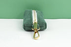 Dark Green Corduroy Personalized Dog Collar, Leash & Harness Set