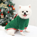 Christmas Dog Hoodie – Warm Winter Pet Costume with Santa & Elk Design