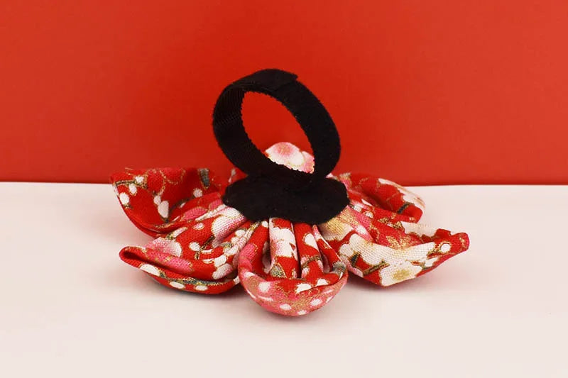 Customized Designer Red Soft Cotton Personalized Dog Collar Leashes Harness Bow Set Flowers