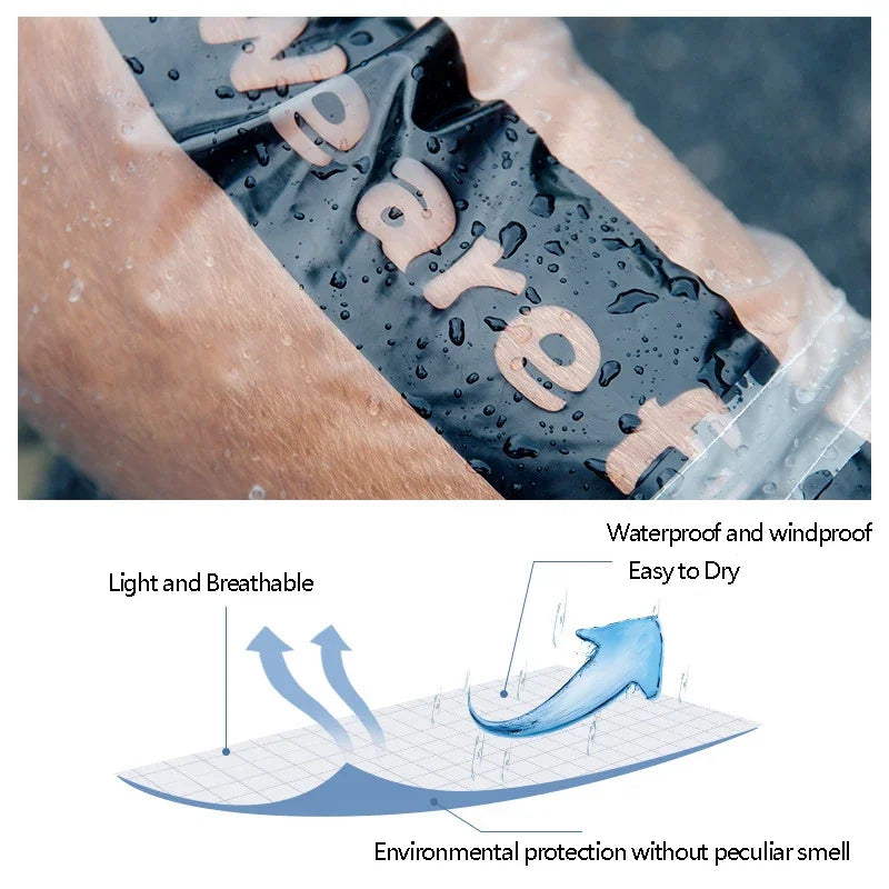 Transparent Hooded Dog Raincoat – Full-Body Waterproof PU Jacket for All Breeds