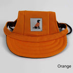 Dog Sun Hat – Adjustable Canvas Baseball Cap for Small & Medium Dogs