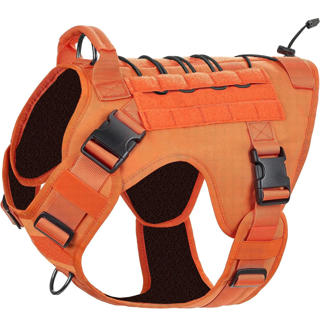 Tactical Dog Harness – Adjustable No-Pull Service Vest with Handle & Hook-and-Loop Panels