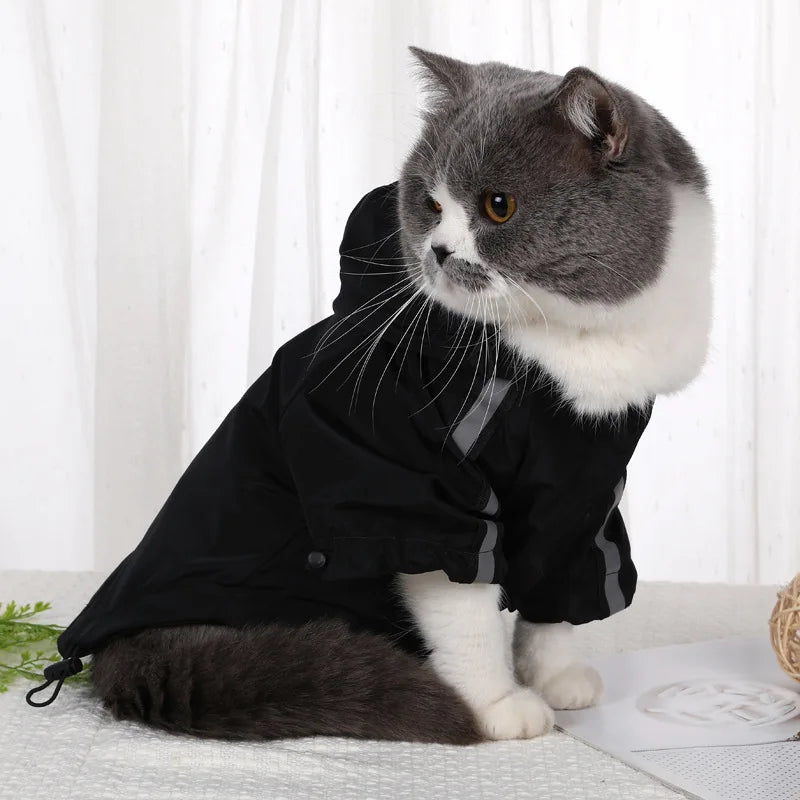 Reflective Large Dog Raincoat – Waterproof Camouflage Hooded Jumpsuit for Outdoor Protection