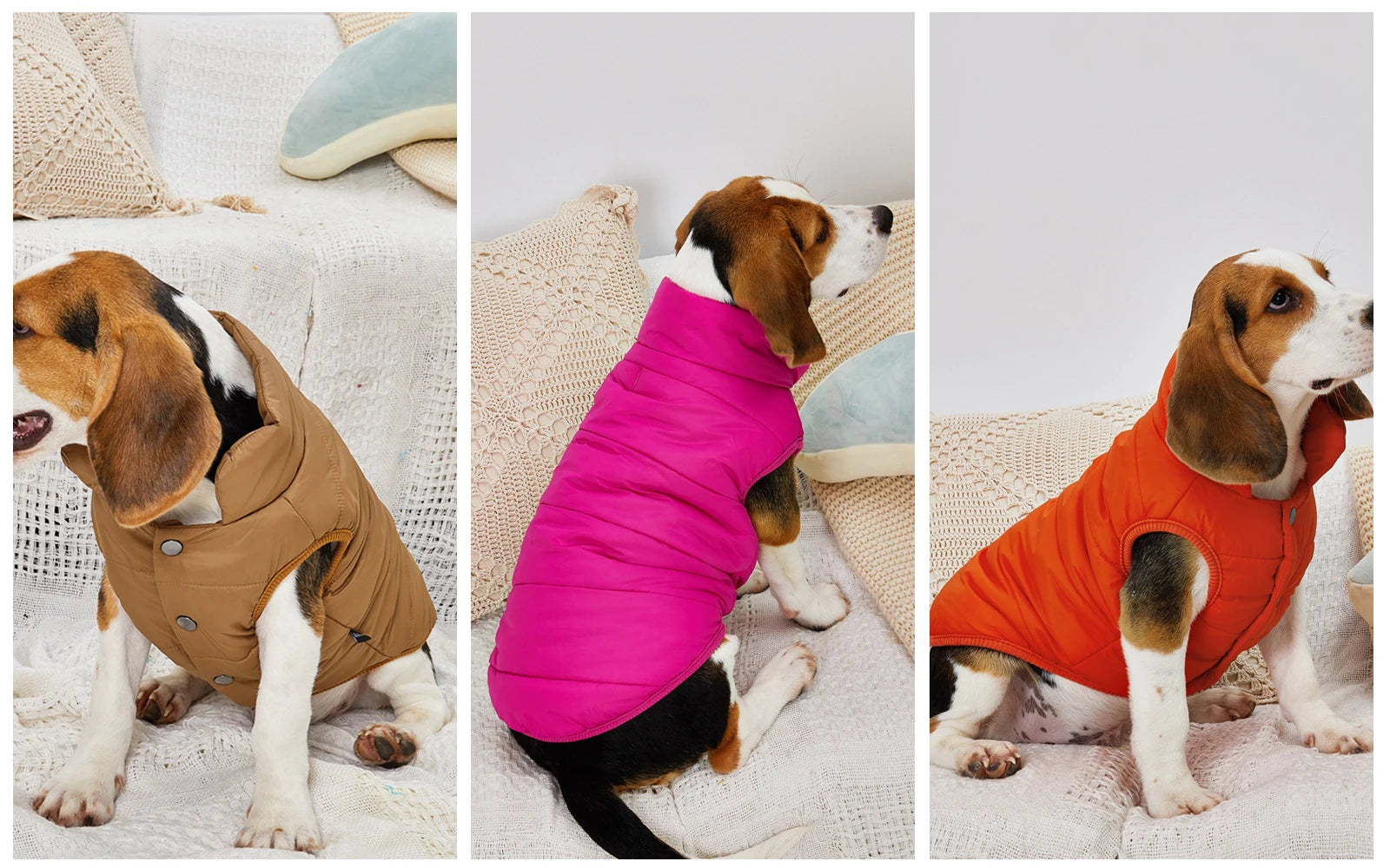 Winter Fleece Dog Jacket – Warm, Cold-Proof Coat for Small, Medium & Large Dogs