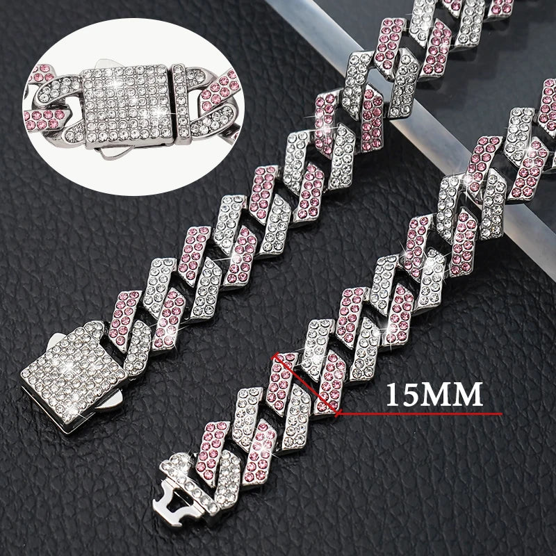 Diamond Cuban Chain Dog Collar – Luxury Pet Jewelry with Secure Buckle