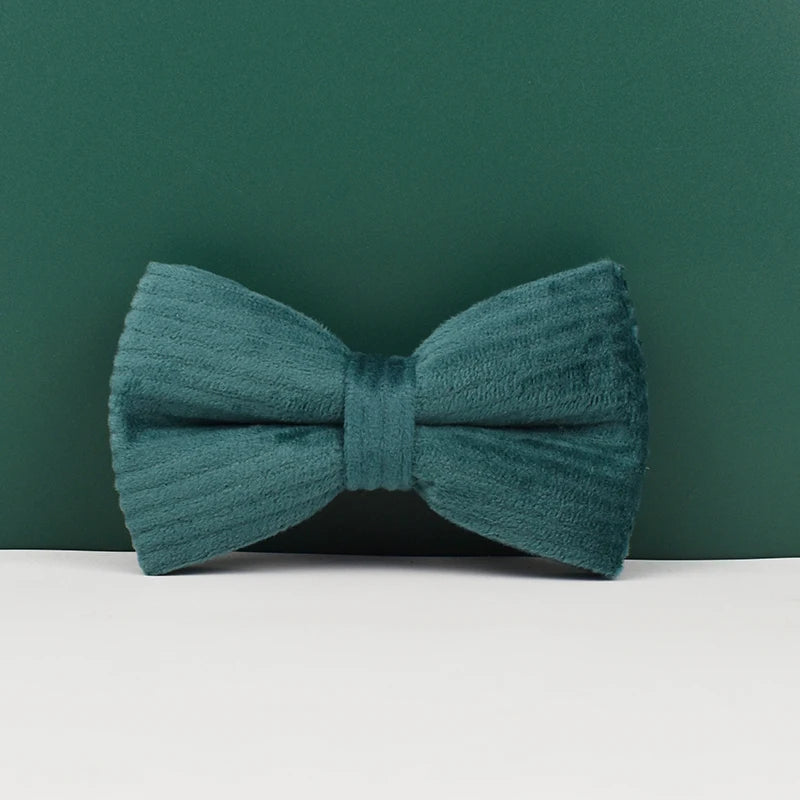 Dark green Corduroy Personalized Dog Collar, Leash & Harness Set