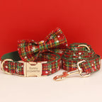 Christmas Personalized Dog Collar, Leash & Harness Set