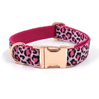 DDPaws  Collar / XS Pink Leopard Velvet Set