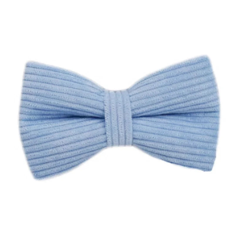 Blue Corduroy Personalized Dog Collar, Leash & Harness Set