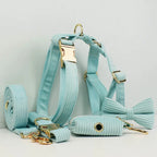 Lake Green Corduroy Personalized Dog Collar, Leash & Harness Set
