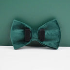 Green Velvet Personalized Dog Collar, Leash & Harness Set