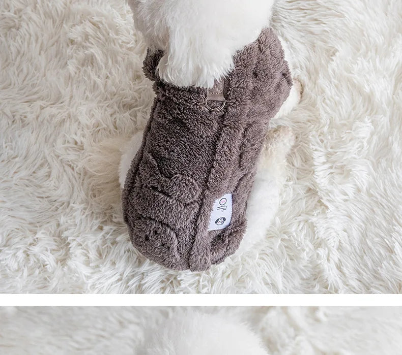 Soft Fleece Dog Sweater – Warm Pullover for Small Dogs & Cats
