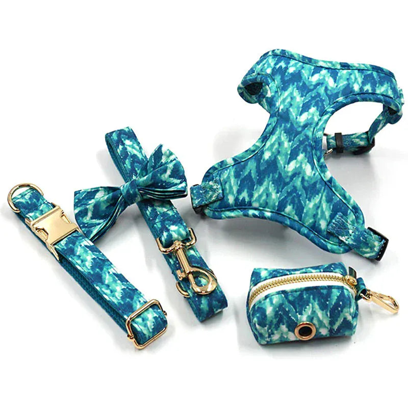 DDPaws Blue tie-dye Printed Set