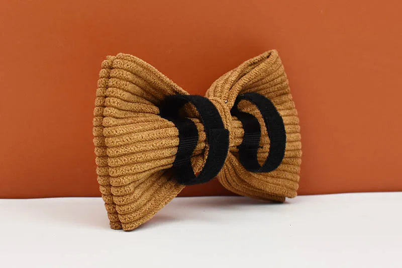 Caramel Corduroy Personalized Dog Collar, Leash & Harness Set