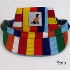 Dog Sun Hat – Adjustable Canvas Baseball Cap for Small & Medium Dogs