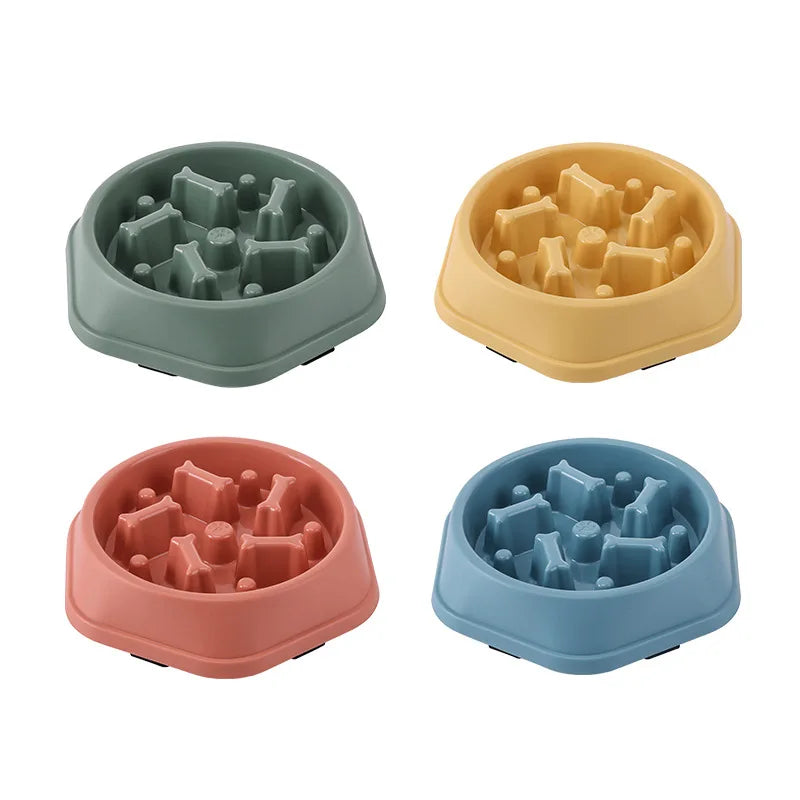 Slow Feeder Pet Bowl – Anti-Choking, Non-Slip Design for Dogs & Cats