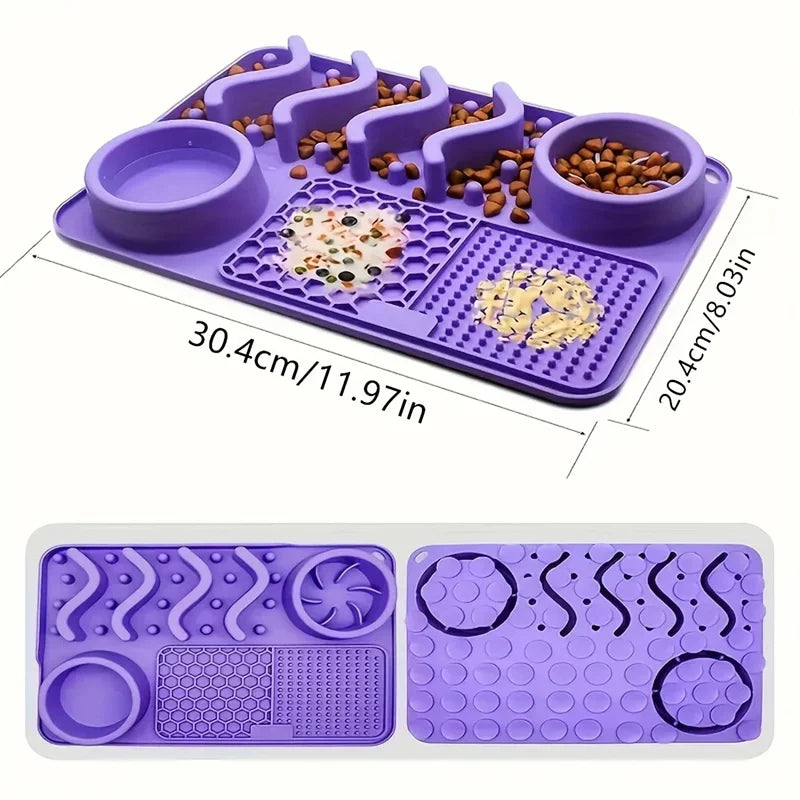 Dog Licking Pad – Slow Feeder & Calming Suction Mat for Dogs and Cats