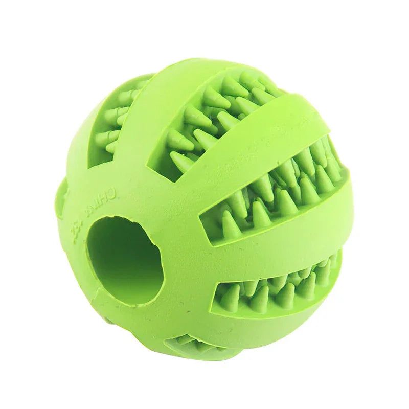 Rubber Dog Ball Toy – Interactive Chew & Food Dispensing Ball for Small Dogs