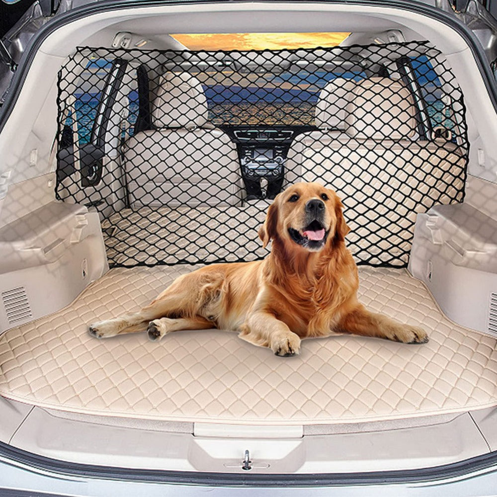 Car Trunk Pet Safety Net – Elastic Isolation Fence for Dogs