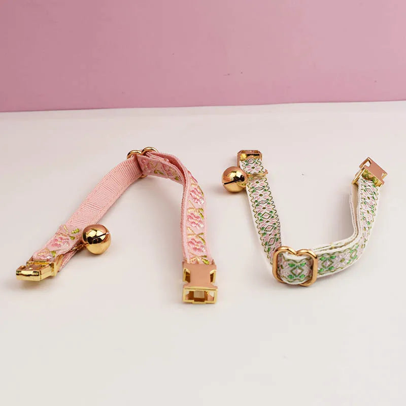 Cute Cat Collar, Harness & Leash Set – Personalized Engraved Nameplate, Padded