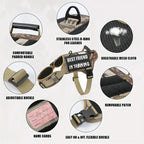 Tactical Service Dog Harness – Adjustable MOLLE Vest with Reflective Straps & Control Handle