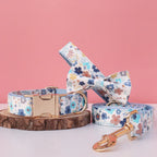 Floral Print Collar Leash Set