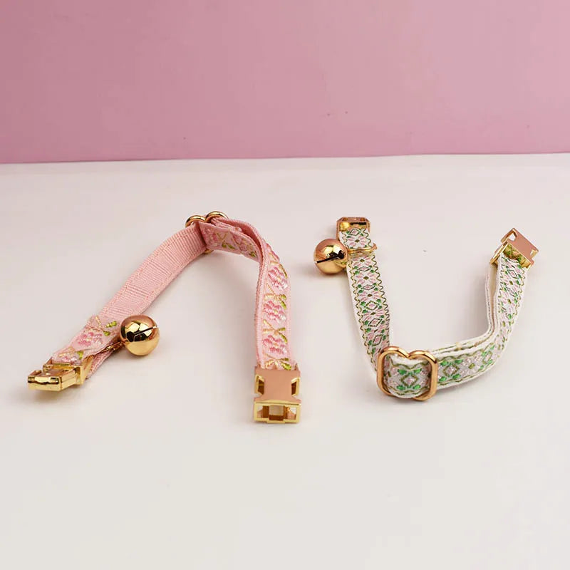 Cute Cat Collar, Harness & Leash Set – Personalized Engraved Nameplate, Padded