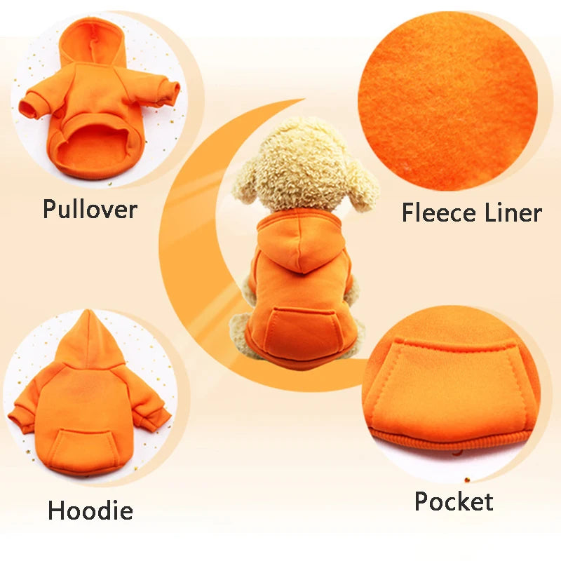 Cozy Winter Dog Hoodie – Warm Hooded Jacket for Small & Medium Dogs