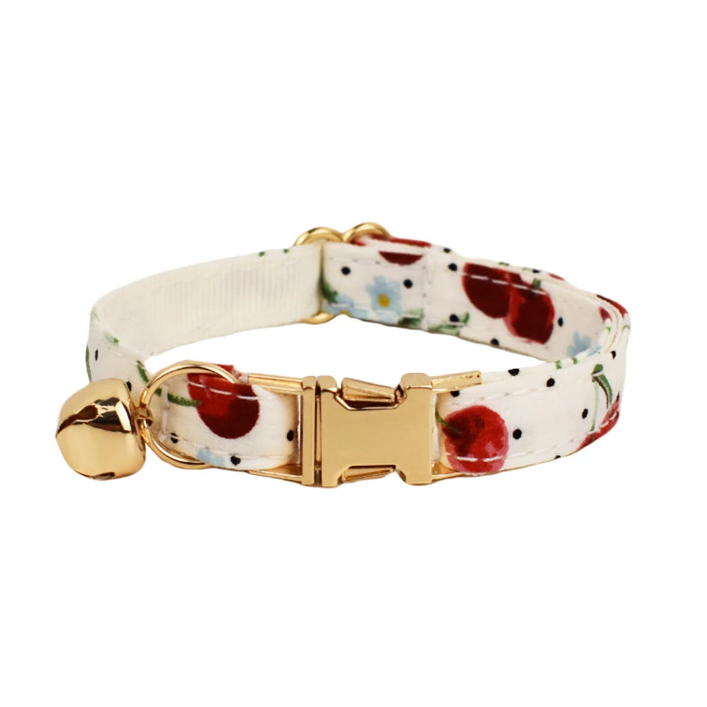 Corduroy Cat Collar Bowknot Adjustable Safety Personalized pet collar Customized Name Soft