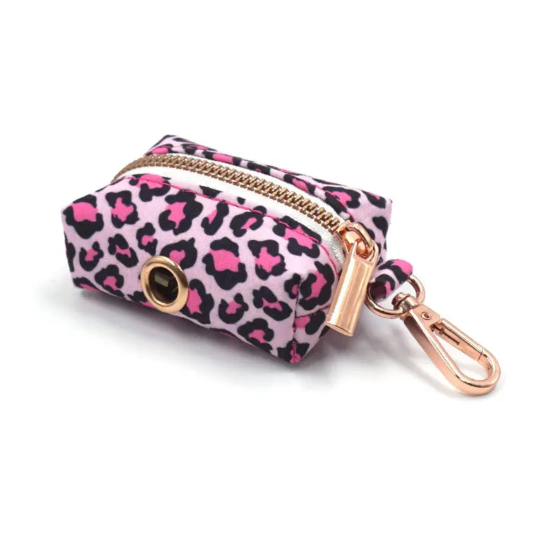 DDPaws  Poop Bag / XS Pink Leopard Velvet Set