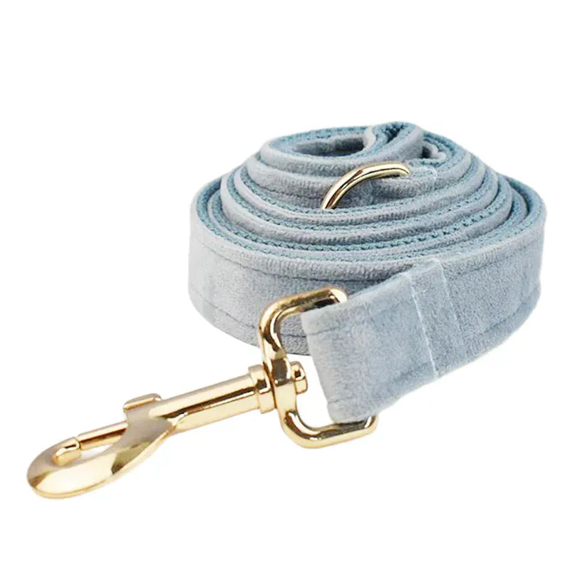 DDPaws  Leash / XS Dusty Blue Velvet Set