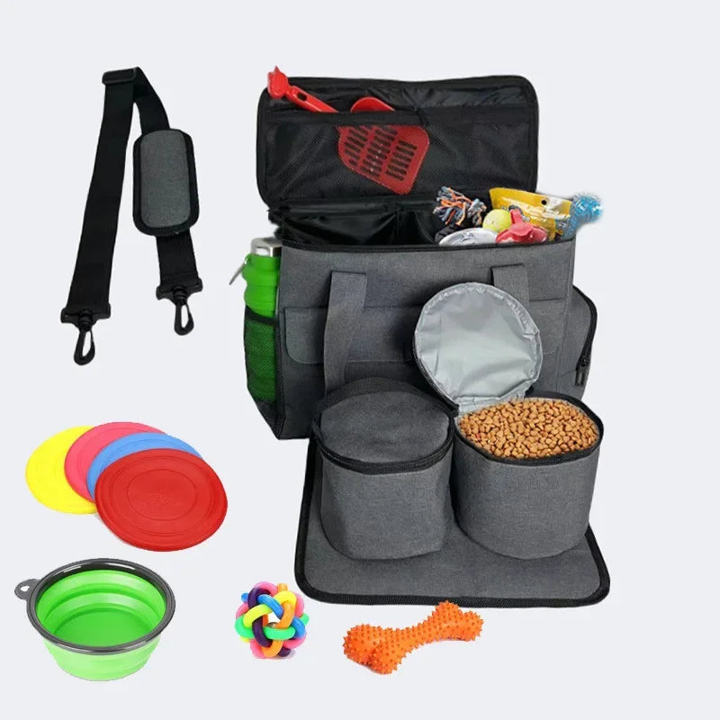 Multifunctional Dog Travel Bag – Durable, Spacious & Easy to Organize