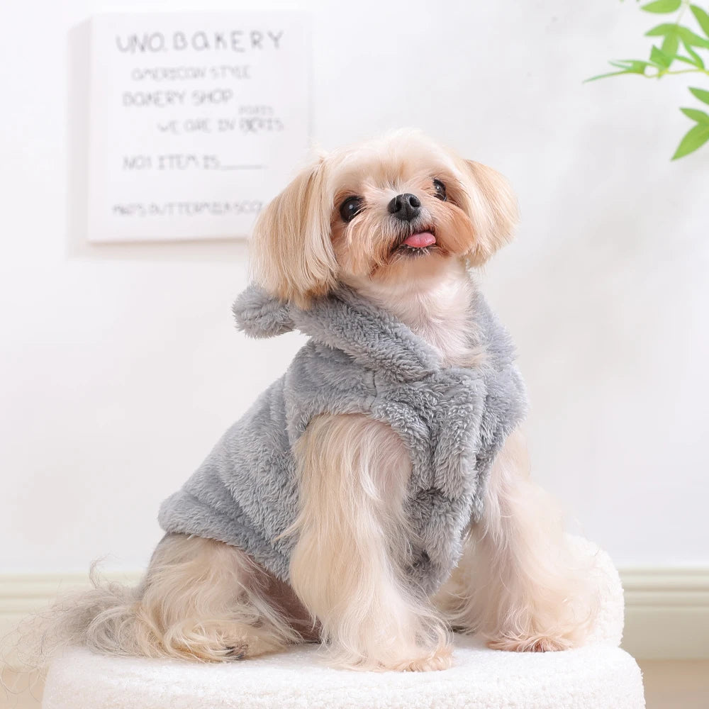 Soft Fleece Dog Hoodie – Warm & Cozy Pet Sweater for Small and Medium Dogs