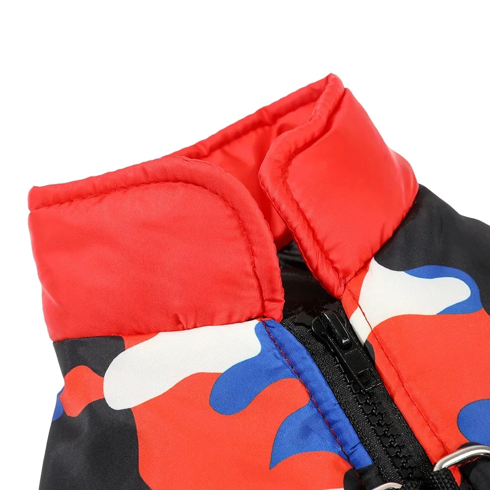 Waterproof Dog Coat – Warm Winter Jacket with D-Ring for Small & Medium Pets