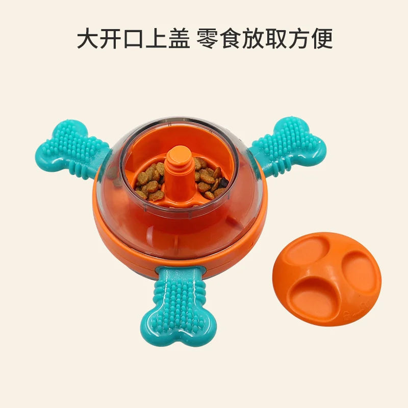 UFO-Shaped Tumbler Toy – Interactive Food Dispenser & Chew Toy for Dogs and Cats