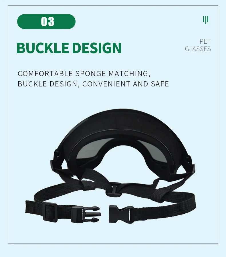 Dog Tactical Goggles – UV-Proof, Waterproof Sunglasses for Medium & Large Dogs