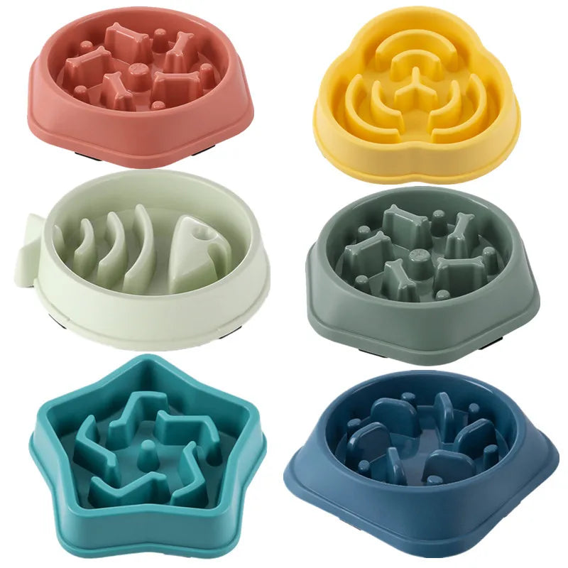 Slow Feeder Pet Bowl – Anti-Choking, Non-Slip Design for Dogs & Cats