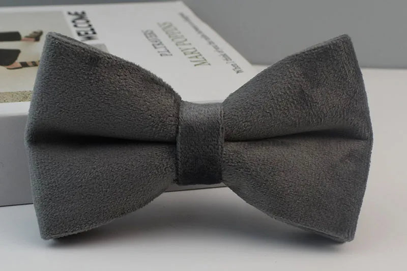 Dark Grey Velvet Personalized Dog Collar, Leash & Harness Set