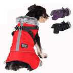 Winter Dog Jacket with Harness – Waterproof, Windproof Coat for Small & Medium Dogs