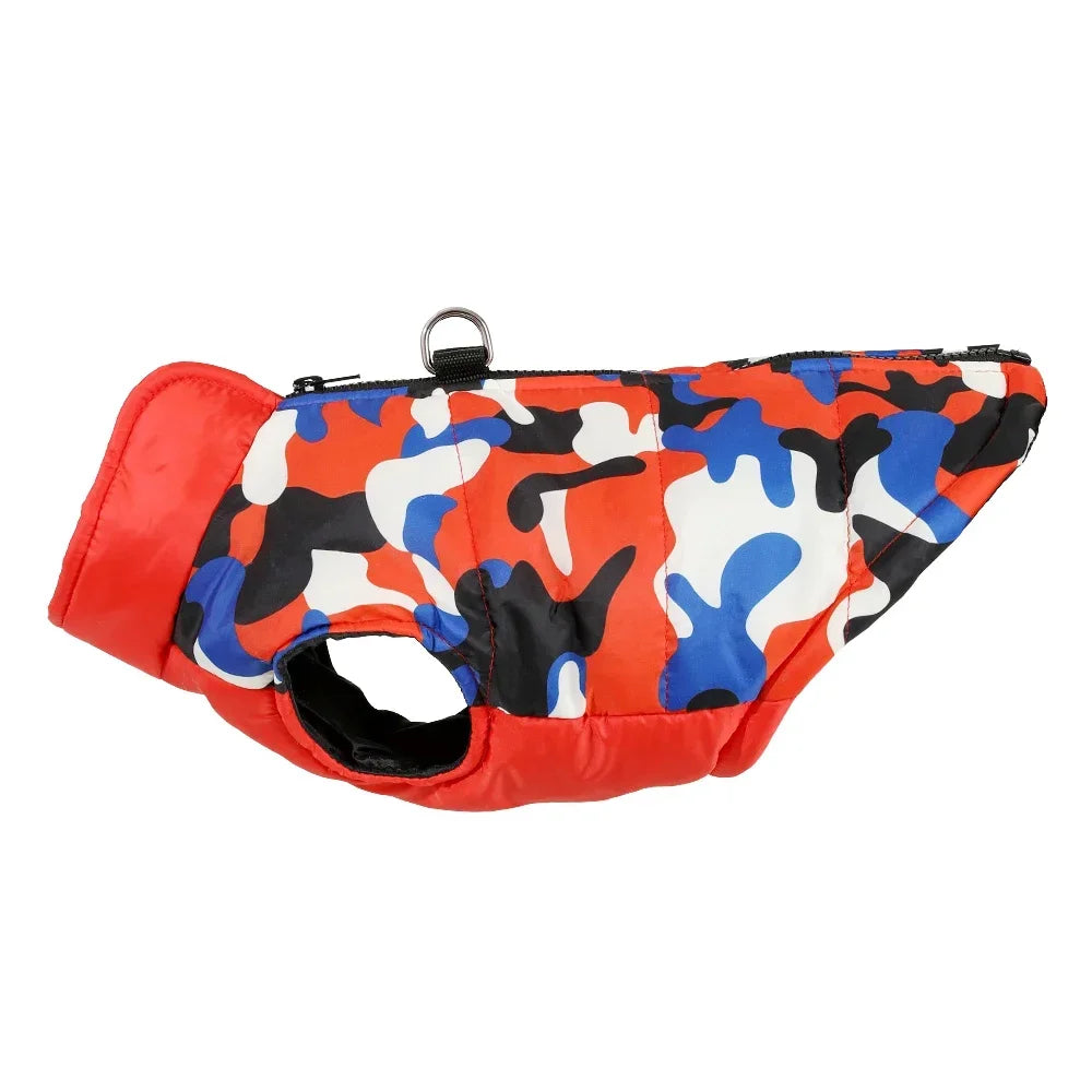 Waterproof Dog Coat – Warm Winter Jacket with D-Ring for Small & Medium Pets