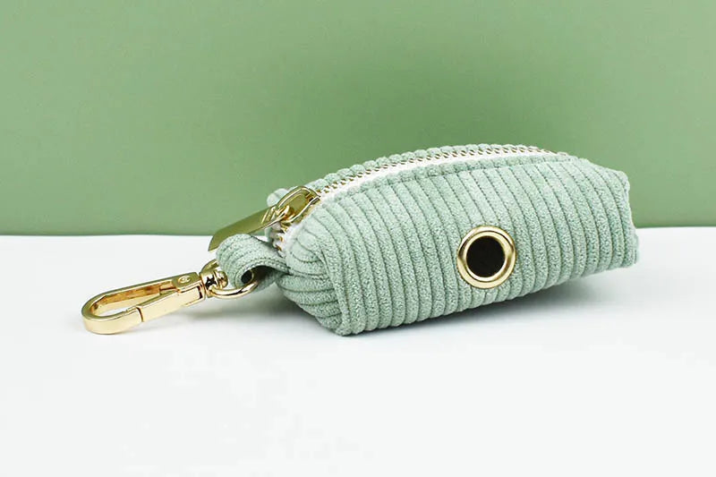 High Quality Light Green Corduroy Dog Collar, Harness & Leash Set – Personalized Engraved Nameplate, Padded