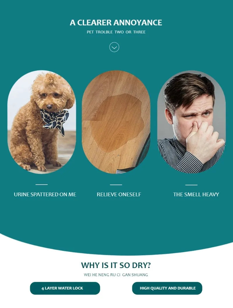 Reusable Waterproof Dog Pee Pad – Washable Absorbent Pet Training Mat