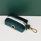 Dark green Corduroy Personalized Dog Collar, Leash & Harness Set