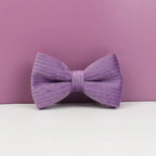 Purple Corduroy Dog Collar Leash and Harness Set