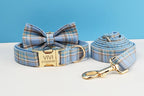 Plaid Personalized Dog Collar, Leash & Harness Set
